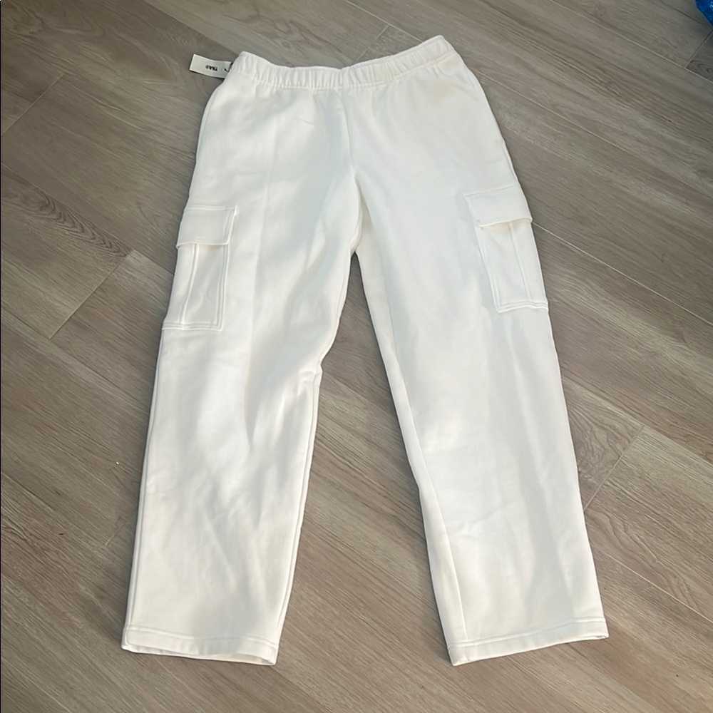 TNA White Cargo Joggers